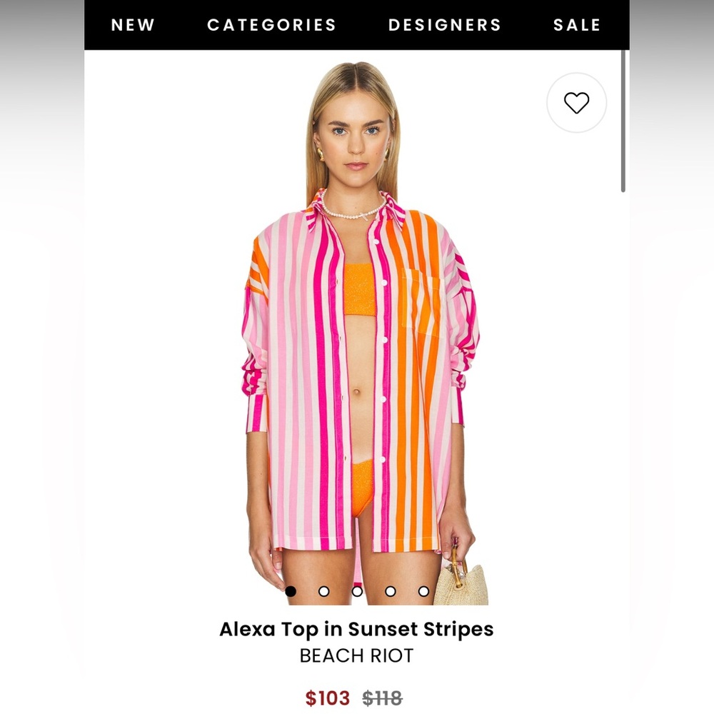 NWT Beach Riot Alexa Shirt S/M